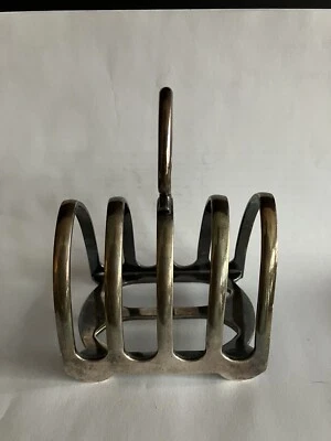 Portatarjetas de visita vintage inglés Elkington Plate Toast Rack 19347 Foto 1 de 4