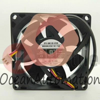 1pcs DWPH EFC-08E12D-EF05 8025 12V 0.40A 8CM 3-Wire Switch Cooling Fan - Image 1 of 2