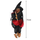 (Black) Halloween Hanging Witch Dolls Voice Control Animated Ghost