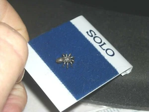 vintage sterling silver Solo tie tack earring lapel hat collar jumping spider - Picture 1 of 3