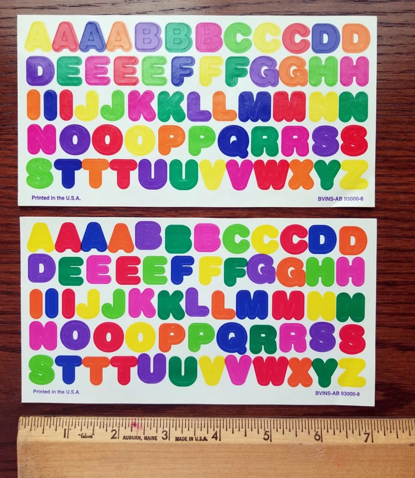 Multicolored Alphabet Sticker Sheets - Image 1 of 1