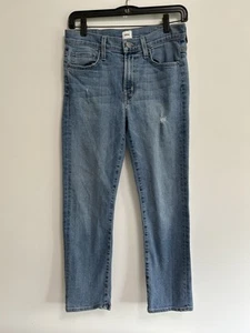 Edwin Women's Elin Crop Straight Leg Jeans Size 26 Medium Wash Blue Denim 26x25 - Picture 1 of 10