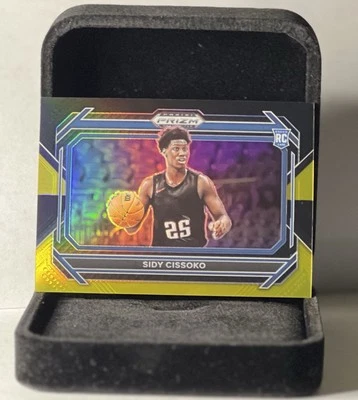 2023 Prizm Draft Picks Sidy Cissoko Black Gold Variation #40  RC #’d 2/5 - Image 1 of 3