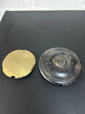 CLOCK PARTS - 2 X LONGCASE HEAVY PENDULUM BOBS - Image 1 of 4