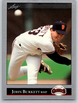 1992 Leaf #179 John Burkett - Image 1 of 2