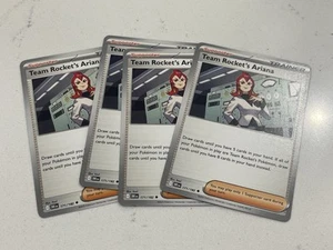 Team Rocket's Ariana 171/182 Destined Rivals casi nuevo Pokemon Juego de cartas coleccionables x4 Entrenador - Imagen 1 de 1