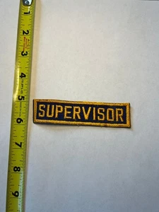 Supervisor Patch Embroidered Navy Gold 6 Inch Collectible - Picture 1 of 3