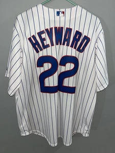 Jason Heyward #22 Chicago Cubs Majestic Cool Base MLB maglia gessata uomo XL - Foto 1 di 9