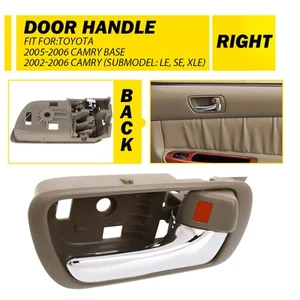 Manija de puerta Camry cromada beige delantera o trasera derecha para Toyota 02-06 69205YC03005 - Imagen 1 de 10