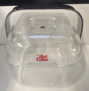 Cubo de hielo Guzzini Amanda publicidad dieta coca cola forro de plástico vintage Lucite - Imagen 1 de 17