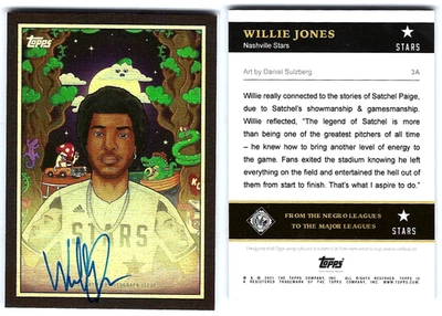 Tarjeta automática Willie Jones 2021 Topps X Nashville Stars Rainbow Foilboard 3A Foto 1 de 4