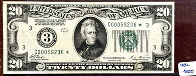 1928*-3 $20 Federal Reserve Of Philadelphia Nice VF Numerical Star Note - Image 1 of 2
