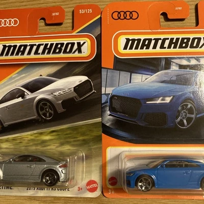 MATCHBOX 2021 #16 BLUE & 2025 #53 SILVER 2019 / 2020 AUDI TT RS COUPE SET OF 2 - Image 1 of 4
