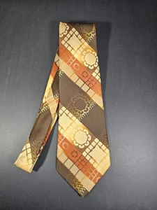Vintage 1970s Geometric Pattern Wide Tie, 58" X 4.5" - Picture 1 of 8