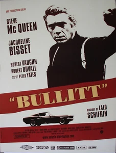 BULLITT Affiche Cinéma ROULEE 53 x 39 cm Movie Poster STEVE MCQUEEN Ressortie - Bild 1 von 1