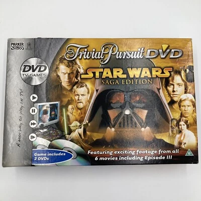 Star Wars Trivial Pursuit DVD Juego Edición Saga Completo En muy buena condición Foto 1 de 4