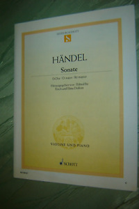 DOFLEIN - HÄNDEL - D-Dur - Violine - Sonate - Klavier - Noten - Piano - 1978