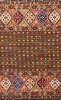 Barwnik warzywny Nomad Super Kazak Dywan orientalny ręcznie tkany geometryczny 3'x5'