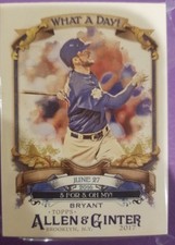 2017 TOPPS ALLEN & GINTER "WHAT A DAY!" WAD INSERT U PICK COMPLETE YOUR SET 