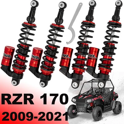 FOR POLARIS RZR 170 2009-2021 2010 UADJUST FRONT & REAR AIR SHOCKS ABSORBERS NEW - Image 1 of 4