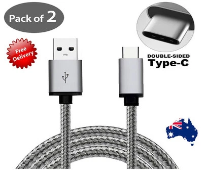 2x USB-C 3.1 Type C Data Cable Fast Charging For Samsung S10 S9 Plus Huawei P30 - Image 1 of 4