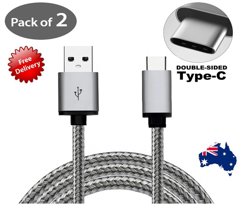 2x USB-C 3.1 Type C Data Cable Fast Charging For Samsung S10 S9 Plus Huawei P30 - Image 1 of 4