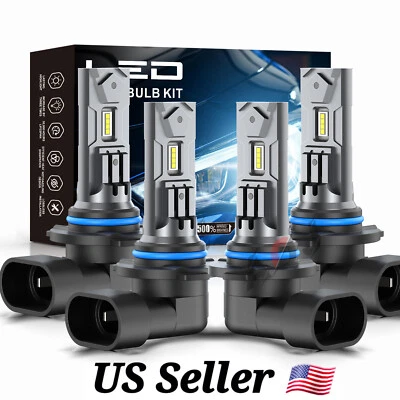 For Oldsmobile Cutlass Ciera 1987-1996 LED Headlight 9005 9006 Hi-Low Beam 4x - Image 1 of 4