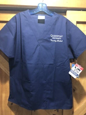 Nueva Camisa Exfoliante Quinnipiac University Estudiante de Enfermería Azul Marino Talla M Foto 1 de 4