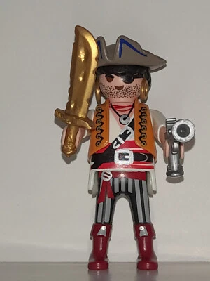 Playmobil personnage capitaine pirate pour bateau  ile trésor roi prison mer - Photo 1/3