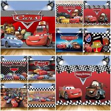 Cars Lightning McQueen 3D Backdrop Wall Banners Birthday Party Photo Background