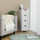 Bathroom 4 Drawer Cabinet Storage Cupboard Wooden White Unit By Home
