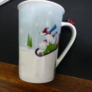 2011 Starbucks Bone China winter scene airplane cup 8oz. FS DD - Picture 1 of 7