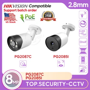 Cámara IP compatible con HIK 4K 8MP POE CCTV 2,8 mm H.265 WDR Stock en EE. UU. - Imagen 1 de 14