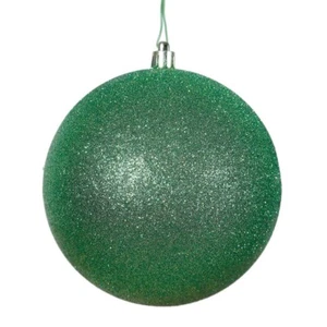 Vickerman3 in. Green Glitter Drilled Christmas Ornament Ball - 12 per Bag - Picture 1 of 1