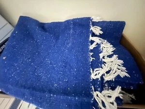 USED for Yoga Hand Woven MOLINA Mexican Indian Blanket 54"x76"(BR) - Picture 1 of 14