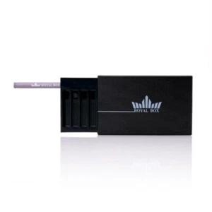 Caja de tabaco Royal Box Portioning negra incorporada pajita de metal segura, rápida, limpia - Imagen 1 de 7