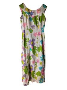 Vintage Hawaiian For Andrade Honolulu Flower Power 60s Dress RARE - Picture 1 of 5