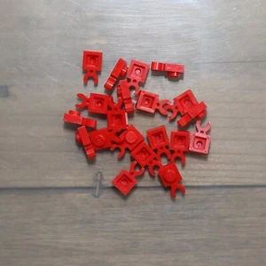 LEGO 60897 / 4085 Bright Red Modified Plate 1x1 with Clip Qty 20 - Picture 1 of 2