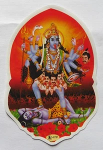 Window Hindu Sticker * GODDESS KALI * 8.6cm x 12.9cm Double Sided - Picture 1 of 1