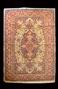Antique Farahan Rug 4'8' x 6'7" - Picture 1 of 4