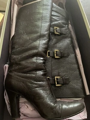 Bota de Tacón Stella McCartney Marrón Talla 36 Foto 1 de 2