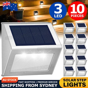 Solar LED Deck Lights Outdoor Path Garden Patio Pathway Stairs Step Fence Lamp - Picture 1 of 9