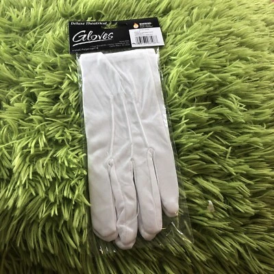 NUEVO Guantes Teatrales de Lujo Blanco Divertido Mundo Disfraz #8108 Poliéster Edad 15+ Foto 1 de 4