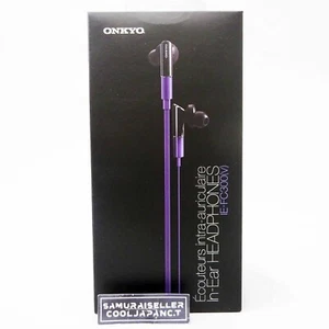 ONKYO Headphones Inner Ear Type IE-FC300-V Black Japan NEW - Picture 1 of 11