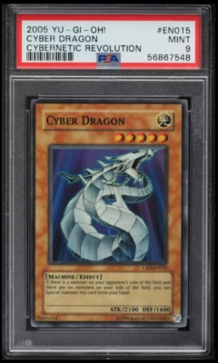 Cyber Dragon 2005 Yu-gi-oh CRV-EN015 Super Rare Cybernetic Revolution PSA 9 MINT - Image 1 of 2
