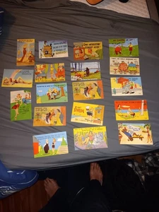 Lotto cartoline d'epoca Risque ragazza umorismo fumetto spiaggia lotto 16 cartoline - Foto 1 di 8