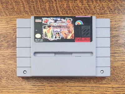 WWF Super WrestleMania (Super Nintendo, 1992) SNES Game Tested WWE Hulk Hogan - Image 1 of 3