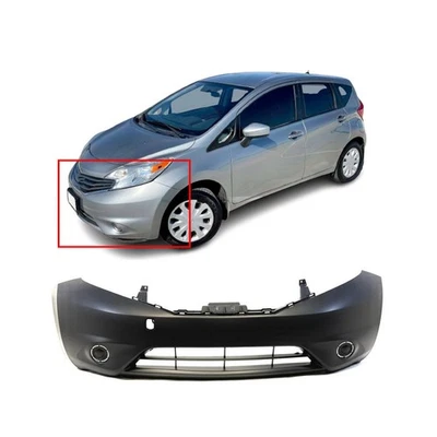 Cubierta de parachoques fascia para Nissan Versa Note 2014-2016 hatchback 14-16 delantero cebado Foto 1 de 4
