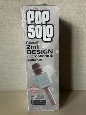 Pop Solo Karaoke Microphone & Speaker - Rose Gold - Bluetooth Smartphone Holder - Image 1 of 4