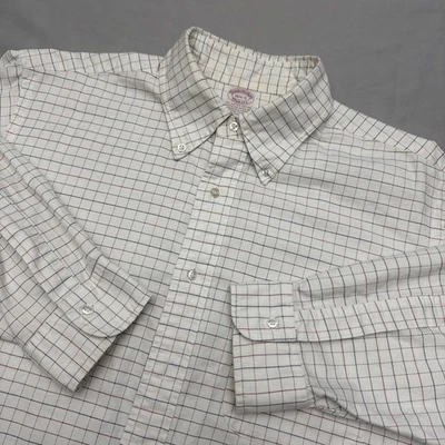 Camisa de Colección Brooks Brothers Makers Supima Algodón Tattersall 16.5-5 OCBD EE. UU. Foto 1 de 4